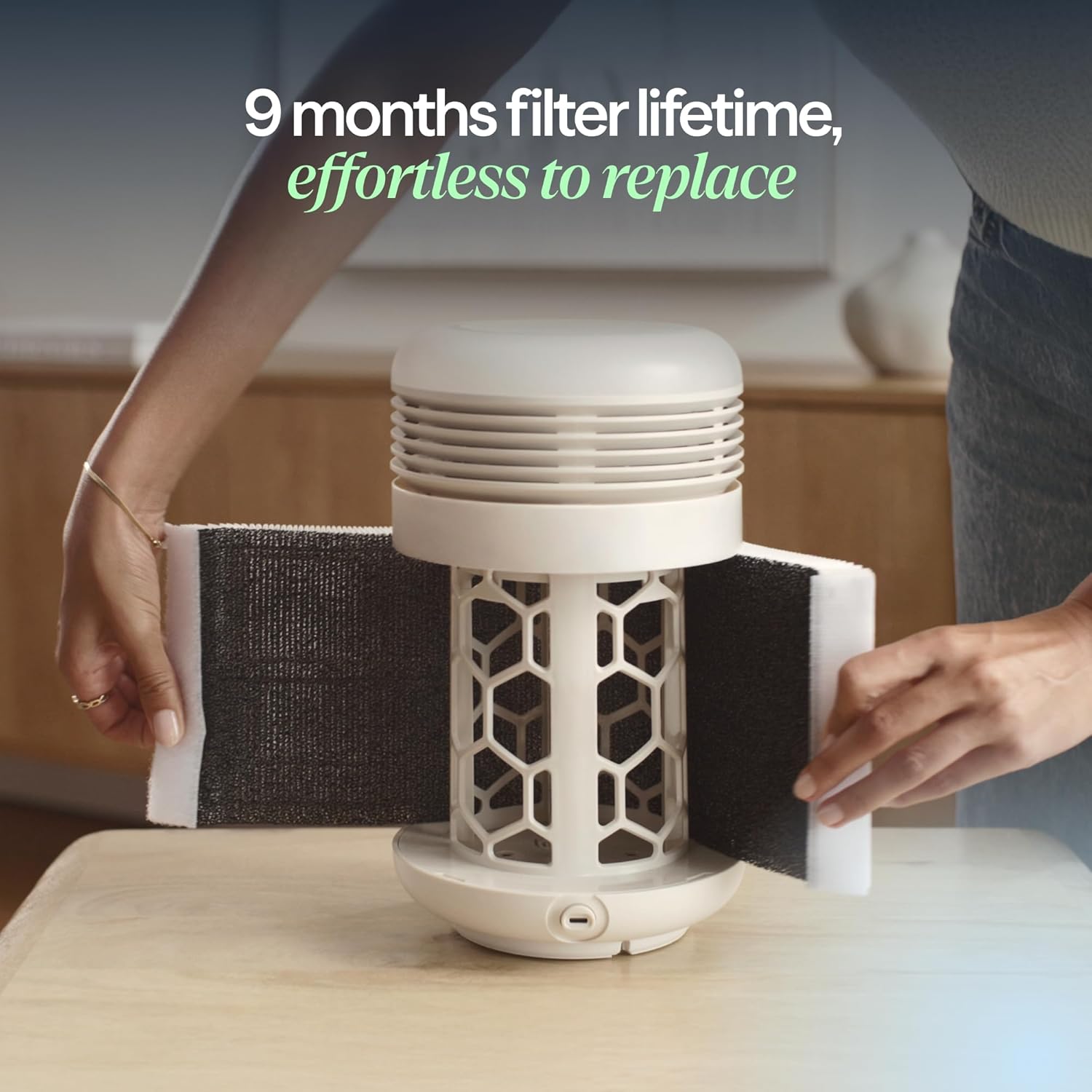 Blueair Mini Restful Particle | Replacement HEPA Filter | Removes 99.97% of Airborne Particles, Virus, Bacteria, Odor, Smoke, Easy Replacement,