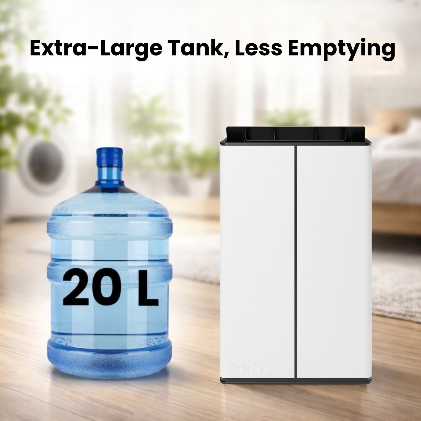 Stadler Form Lukas Dehumidifier 20L, Auto Mode, 24 Hours Dehumidification for Large Rooms up to 70 m², Optional Air Purification, WiFi Control, Quick Laundry Drying Mode, Silent, 2 Years Warranty