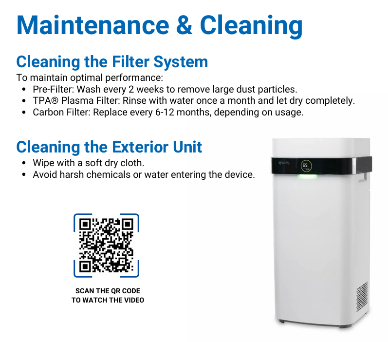 Airdog X5D - 2-in-1 Air Purifier and Sanitizer for Homes and Offices - up to 56 m² / 602 sqft