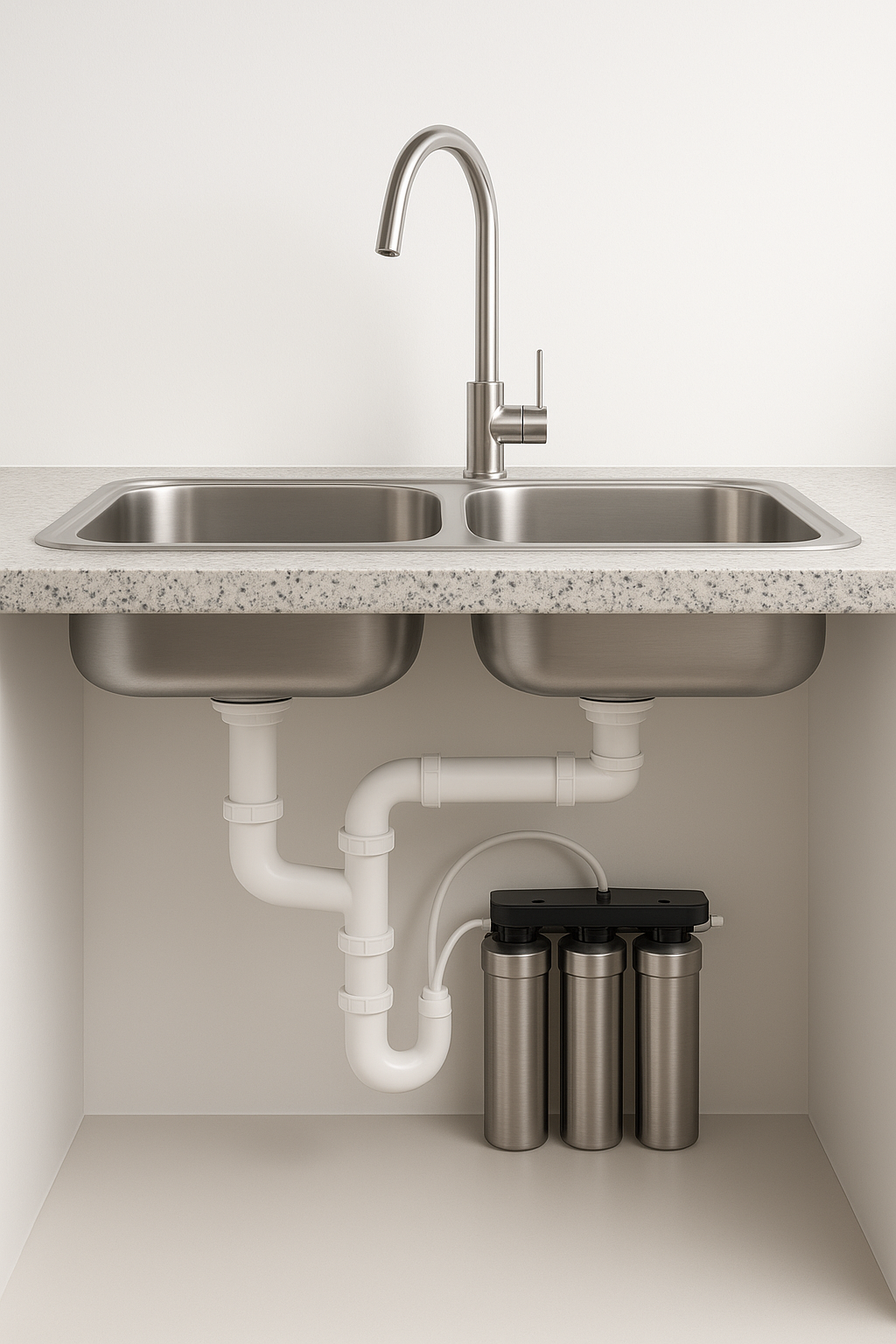 Waterclub 5-Stage Under Sink Water Filtration System |  Removes Sediment, Chlorine, Odors