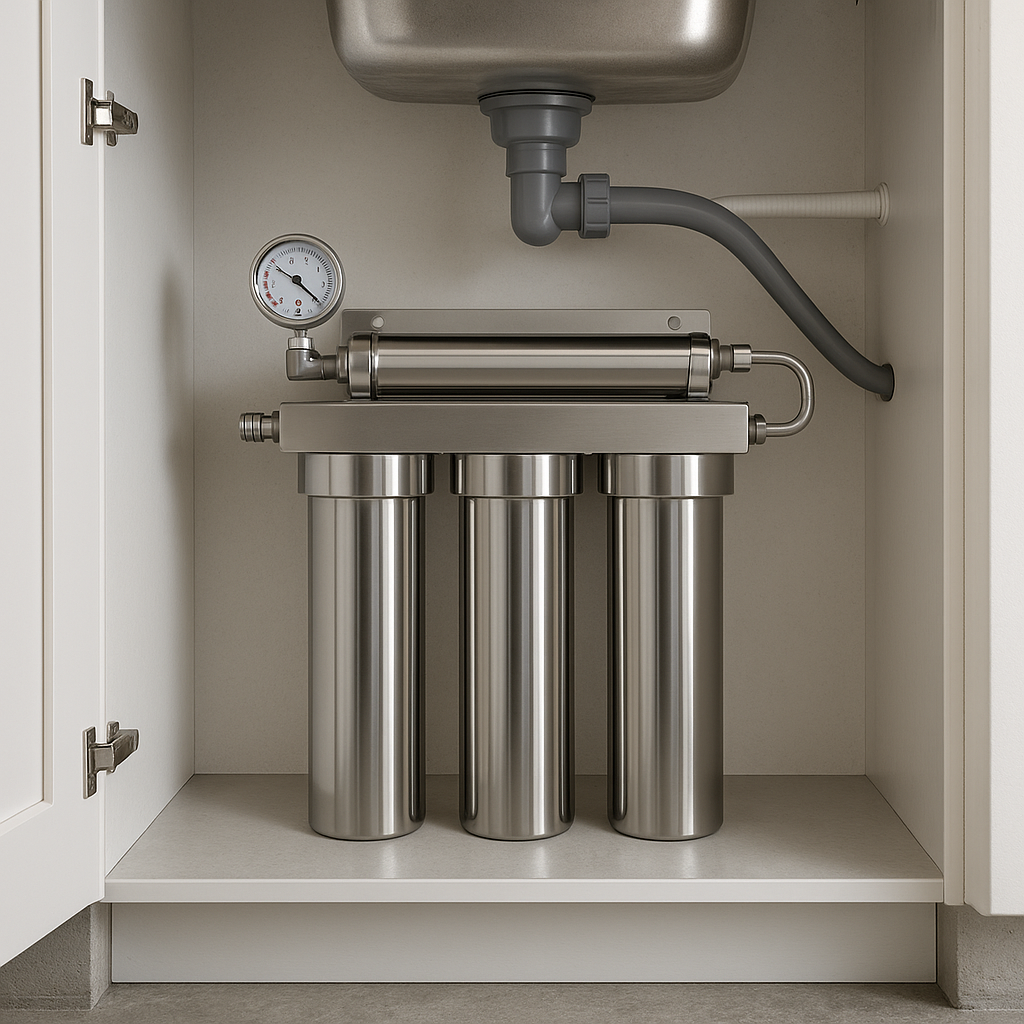 Waterclub SteelGuard Pro 3-Stage Under-Sink Water Purifier