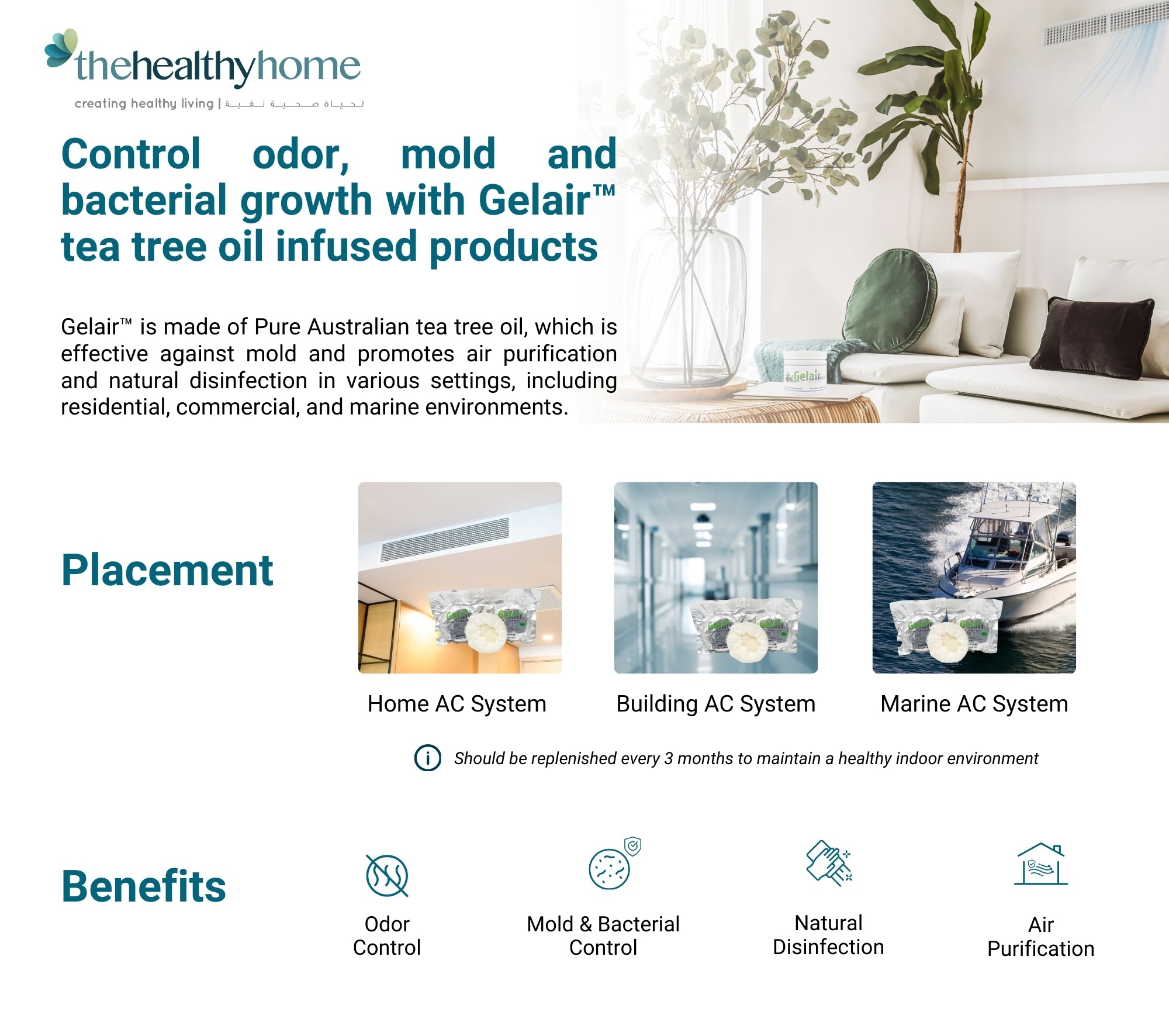 Gelair™ Air Conditioning Block with Tea Tree Oil