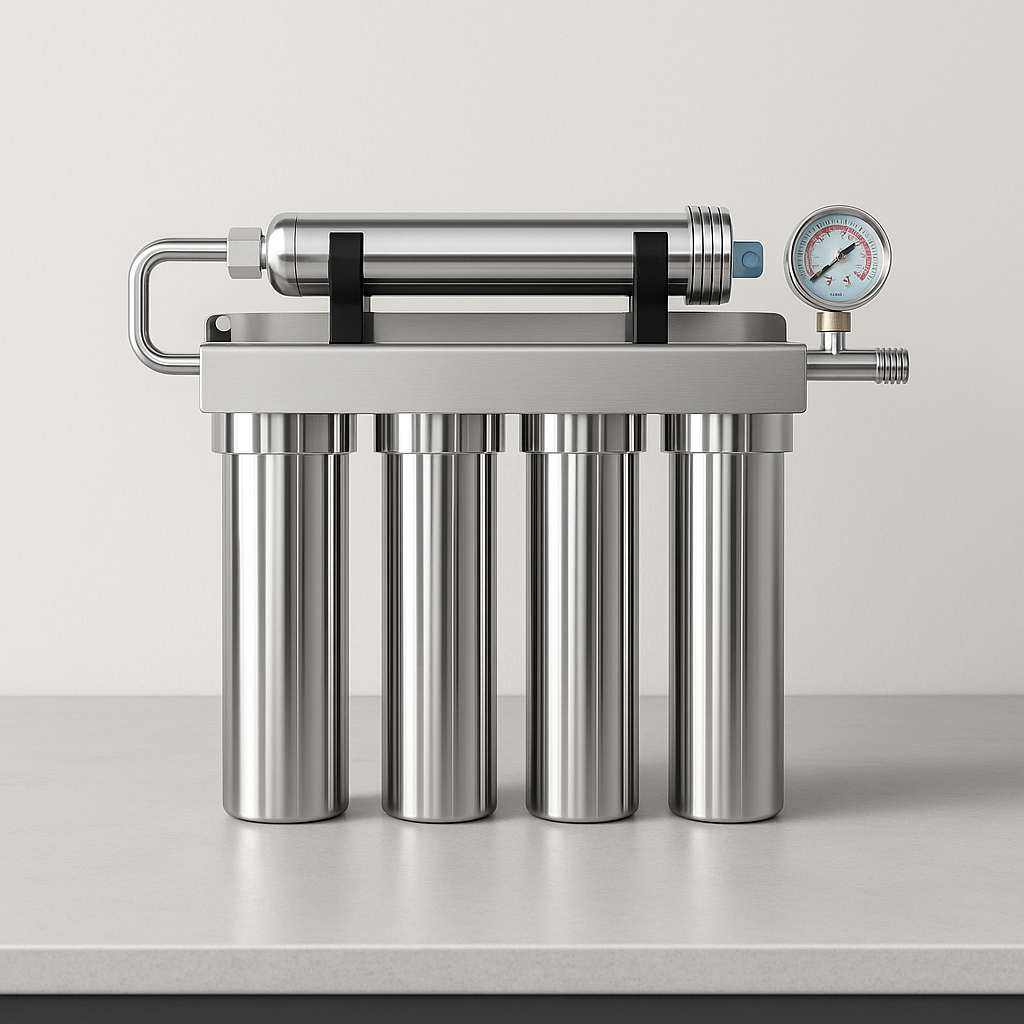 Waterclub 5-Stage Under Sink Water Filtration System |  Removes Sediment, Chlorine, Odors
