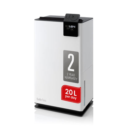 Stadler Form Albert Dehumidifier 20L, Smart Humidity Sensor, 24 Hours Dehumidification for Large Rooms up to 70m², Mold Prevention, Effective Air Distribution, Auto Mode, Very Quiet, 2 Years Warranty