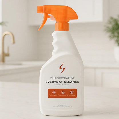 Superstratum Everyday Cleaner 32 oz – Bleach-Free Hypochlorous Acid Cleaner for Mold, Mildew and Algae Stains for Indoor and Outdoor Use