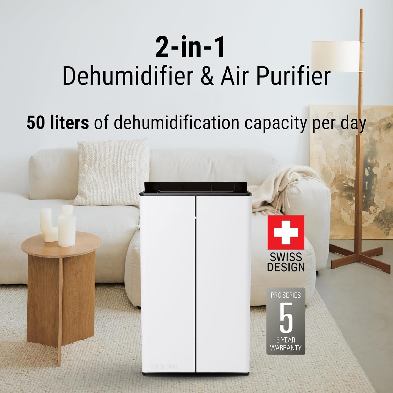 Stadler Form Lukas PRO 2-in-1 Dehumidifier & Air Purifier 50L