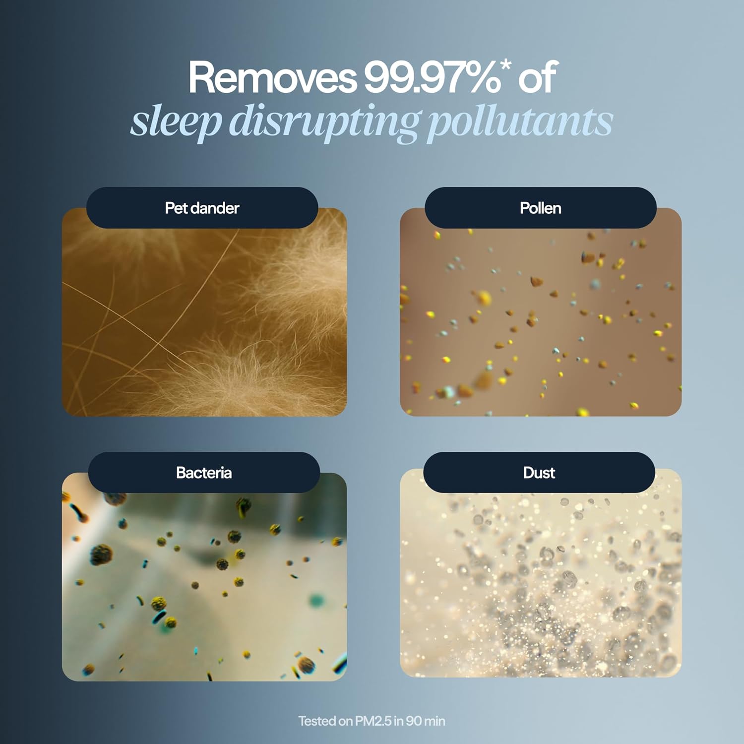 Blueair Mini Restful Particle | Replacement HEPA Filter | Removes 99.97% of Airborne Particles, Virus, Bacteria, Odor, Smoke, Easy Replacement,