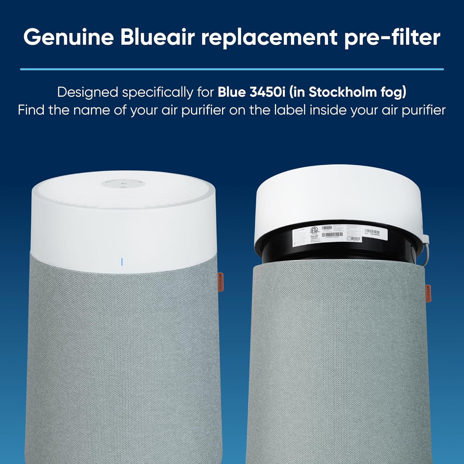 Blueair Prefilter Fabric Cover for Blue Max 3450i - Blue