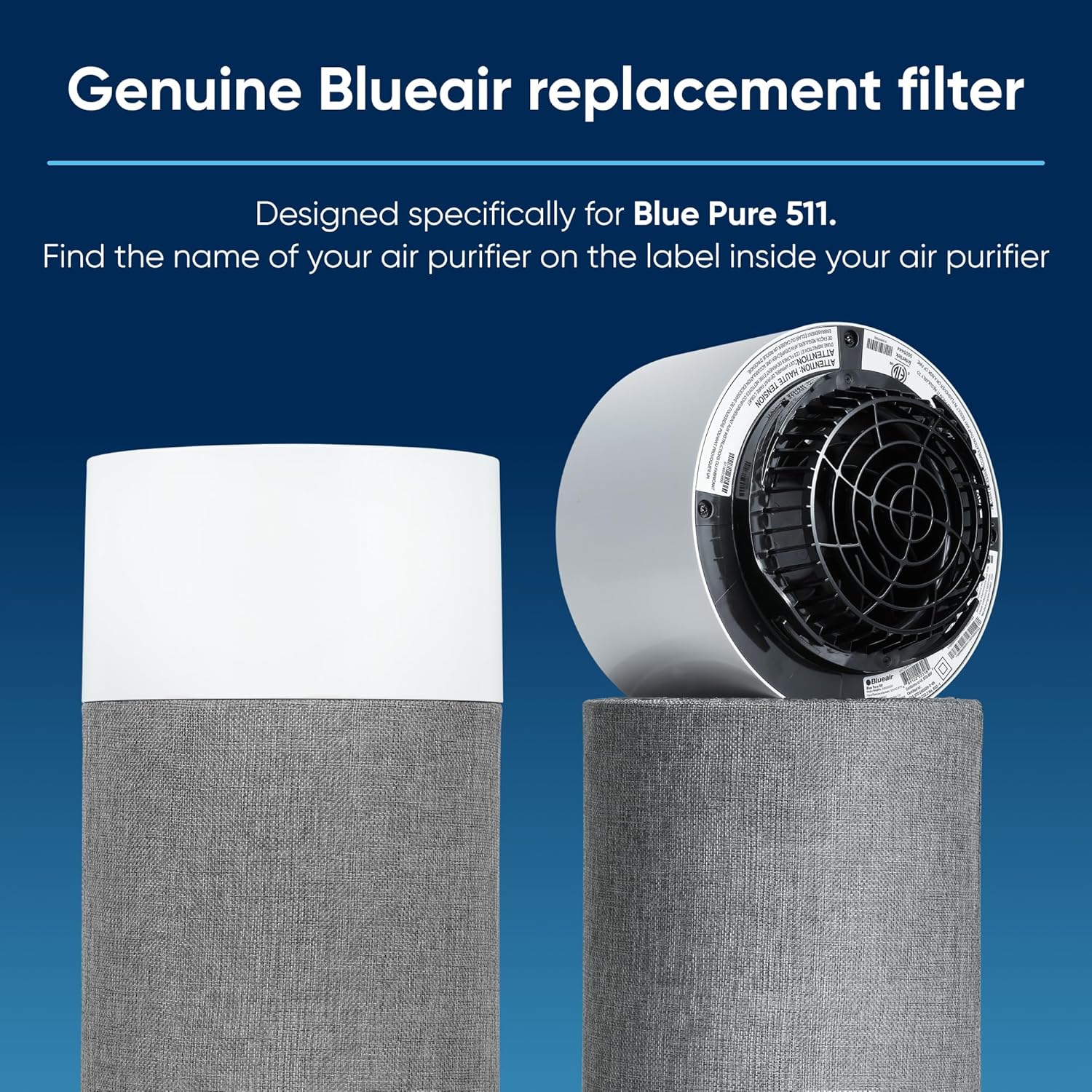 Blueair HEPASilent Replacement Filter for Blue Pure 511i Max Air Purifier