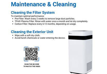Airdog X3D - 2-in-1 Air Purifier and Sanitizer for Home - up to to 33 m² / 355 sqft
