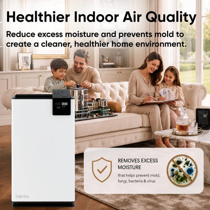 Stadler Form Albert Dehumidifier 20L, Smart Humidity Sensor, 24 Hours Dehumidification for Large Rooms up to 70m², Mold Prevention, Effective Air Distribution, Auto Mode, Very Quiet, 2 Years Warranty