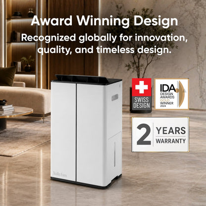 Stadler Form Lukas Smart Dehumidifier 20L with Optional Air Purification HEPA Filter, 24 Hour Moisture Removal, WiFi App Control, Laundry Drying Mode, Large Rooms up to 70 m², 2 Years Warranty