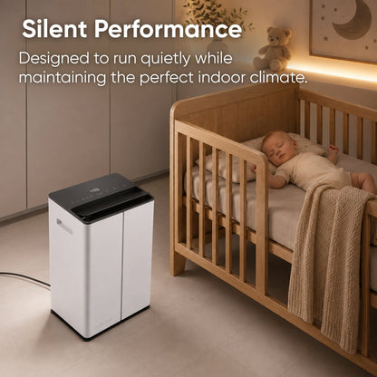 Stadler Form Lukas Smart Dehumidifier 20L with Optional Air Purification HEPA Filter, 24 Hour Moisture Removal, WiFi App Control, Laundry Drying Mode, Large Rooms up to 70 m², 2 Years Warranty