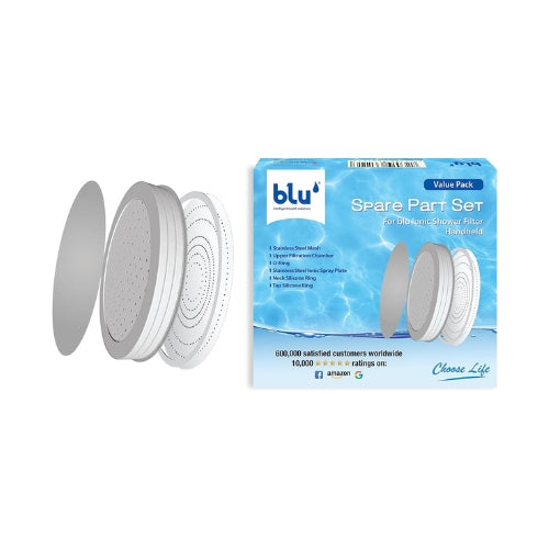 Blu Spare Parts Set For Ionic Shower Filter Wall mount