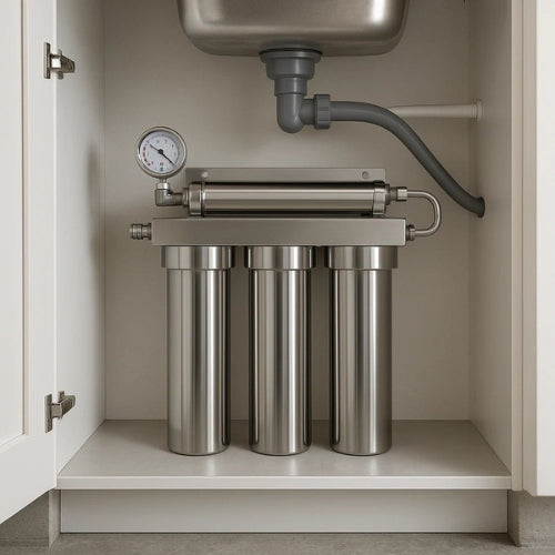 Waterclub SteelGuard Pro 3-Stage Under-Sink Water Purifier
