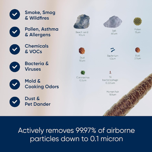 Blueair Air Purifier Blue Pure 511 | HEPASilent 4-Stage Filtration | upto 413 ft² in 30 Mins