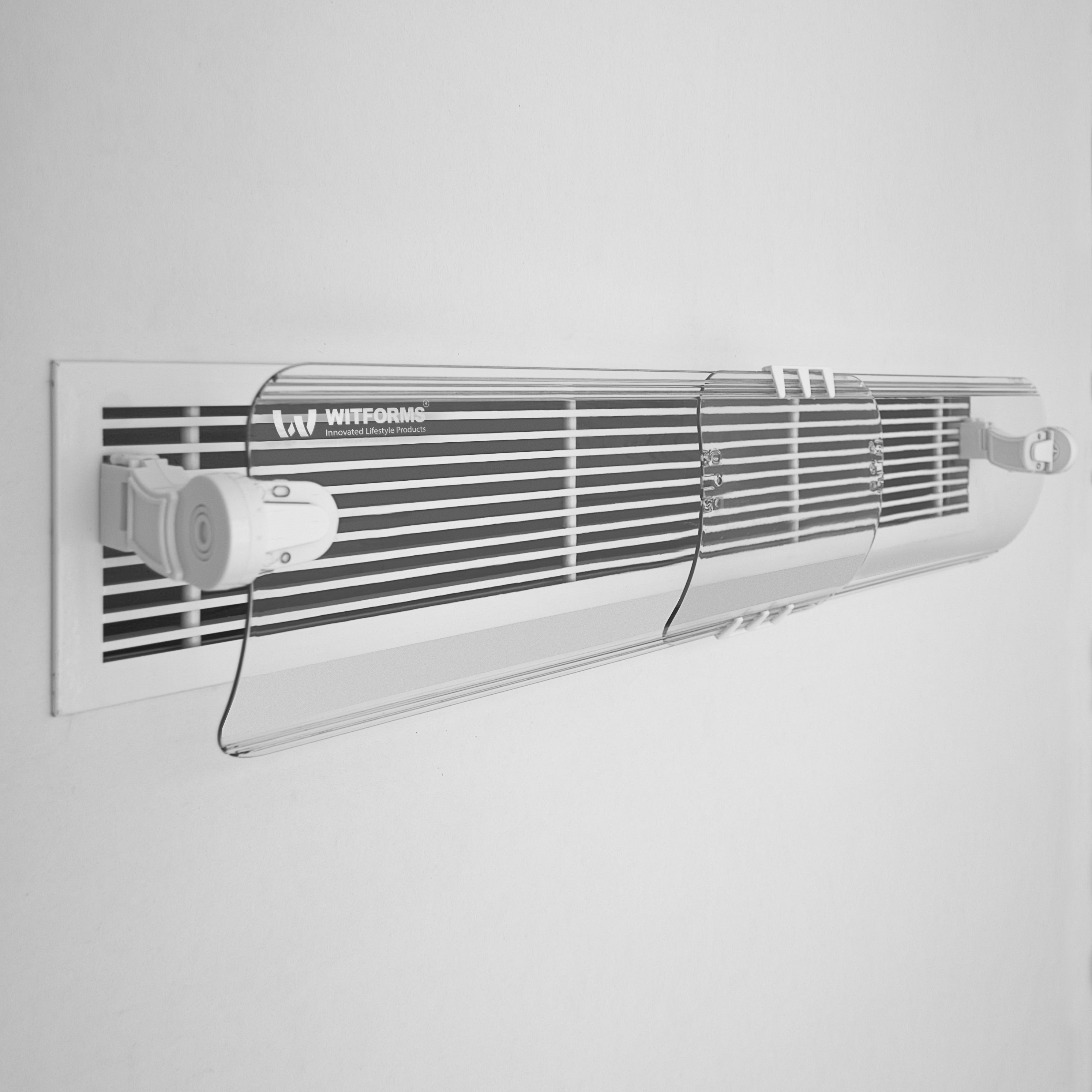 Witforms Central AC Linear Diffuser Air Deflector – 360° Adjustable Draft Shield for Centralized Duct AC (60–110cm)