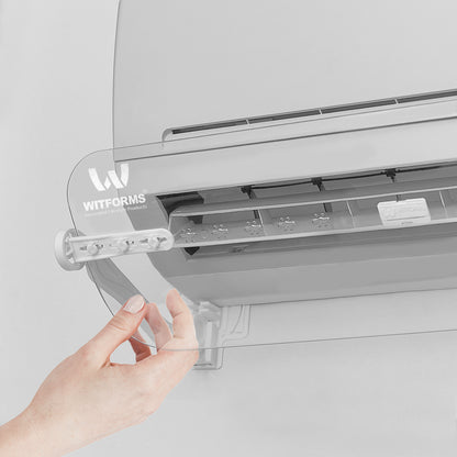 Witforms Classic Split AC Air Deflector – 360° Adjustable Draft Guard for Wall-Mounted AC (60–110cm)