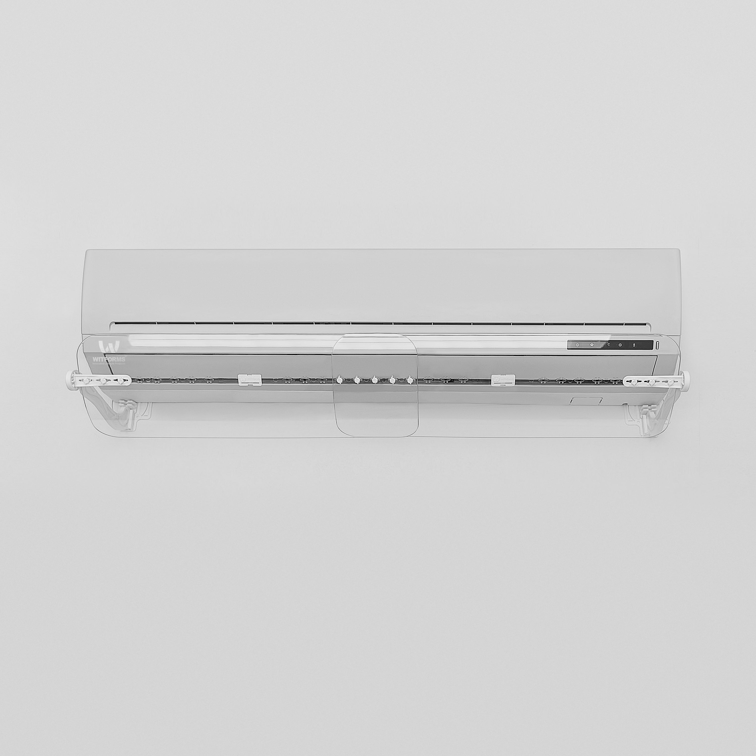 Witforms Classic Split AC Air Deflector – 360° Adjustable Draft Guard for Wall-Mounted AC (60–110cm)