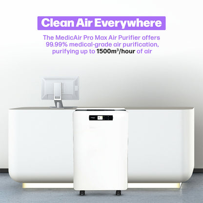 MedicAir Pro Max Air Purifier (White/Black)