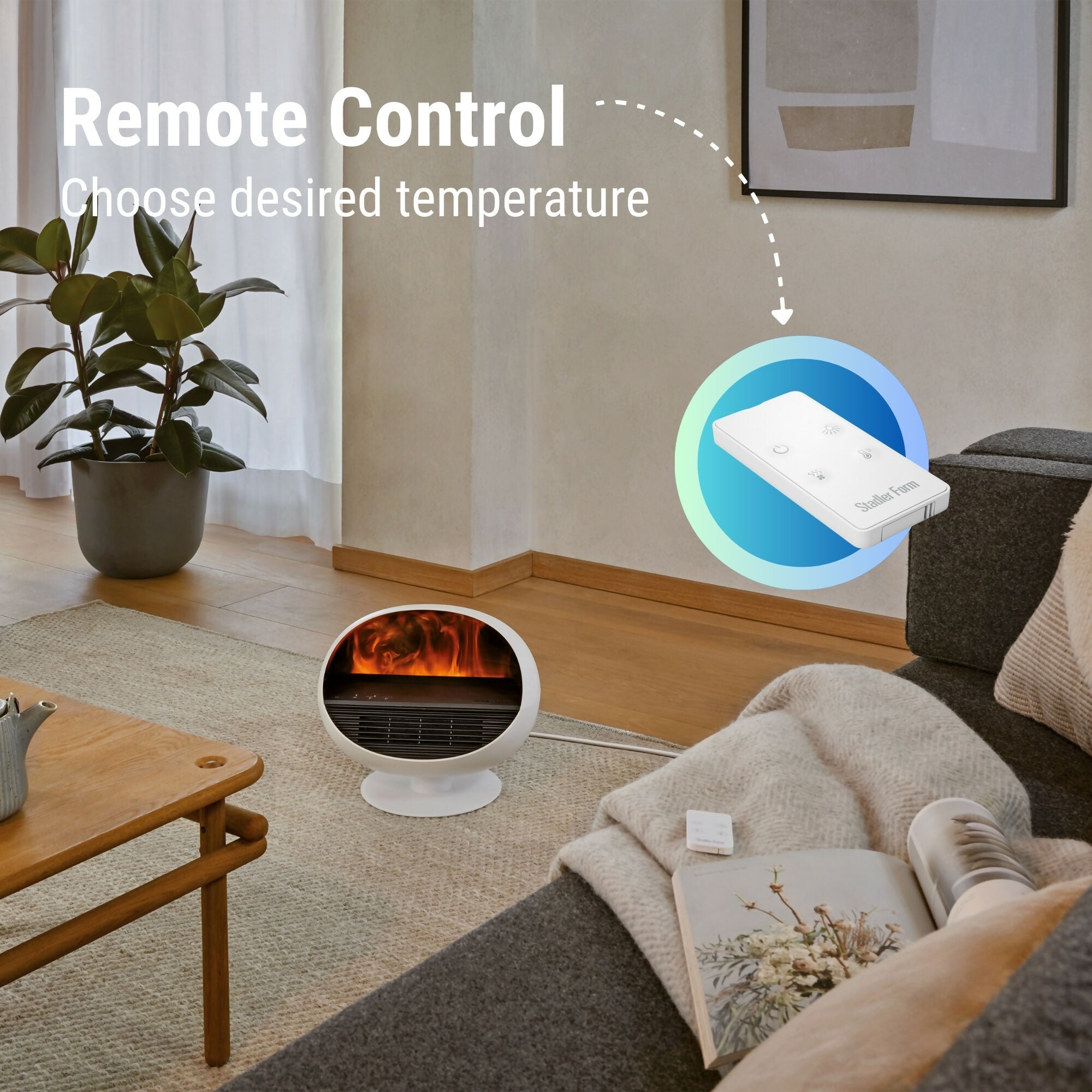 Stadler Form Erik Fan Heater Aroma Diffuser & Electric Fireplace