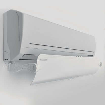 Witforms Premium Split AC Air Deflector – 360° Adjustable Draft Shield with White Wings (60–110cm)