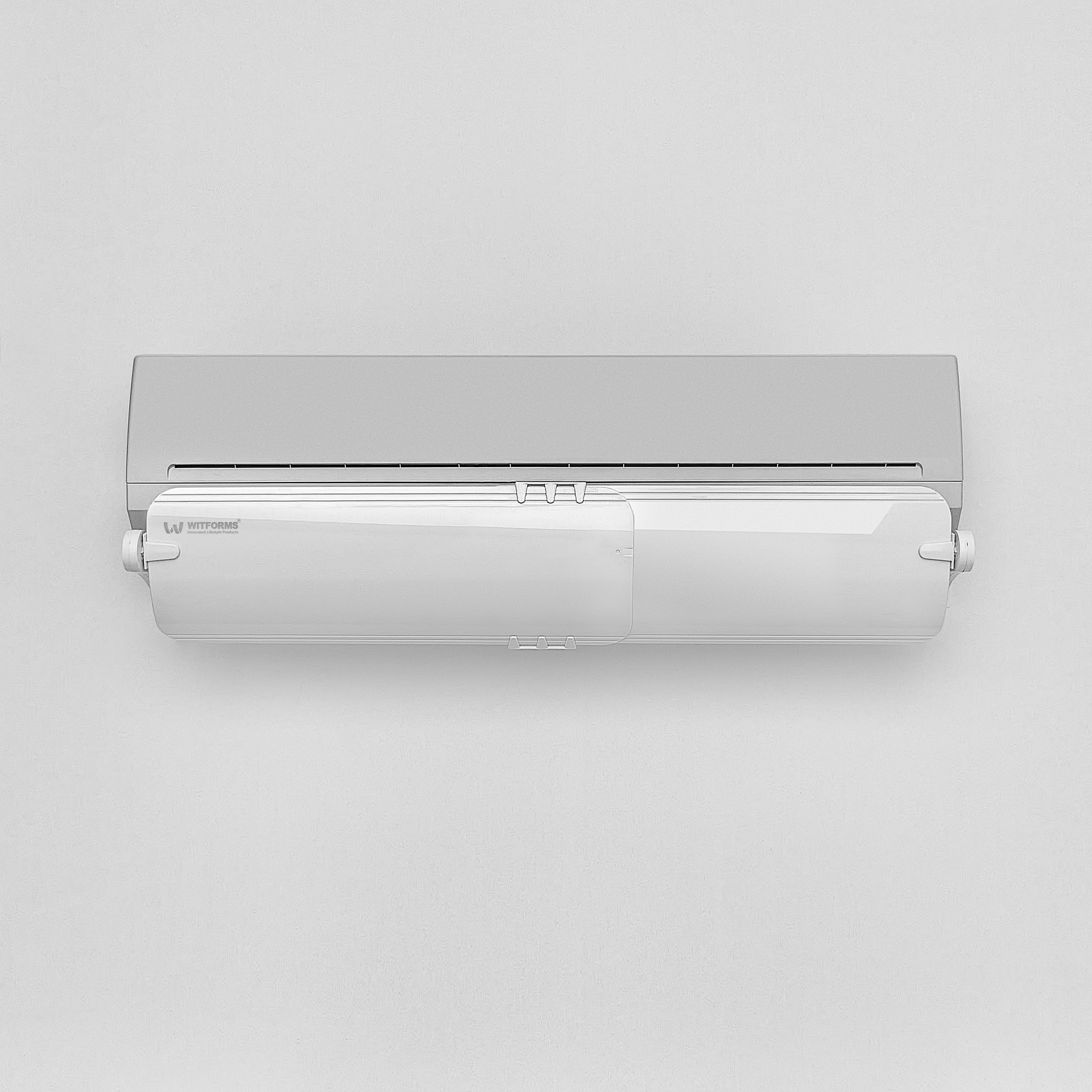 Witforms Premium Split AC Air Deflector – 360° Adjustable Draft Shield with White Wings (60–110cm)