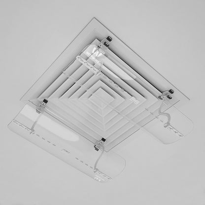 Witforms Square AC Air Deflector – 360° Adjustable Draft Shield for 60x60cm Central Square Diffuser