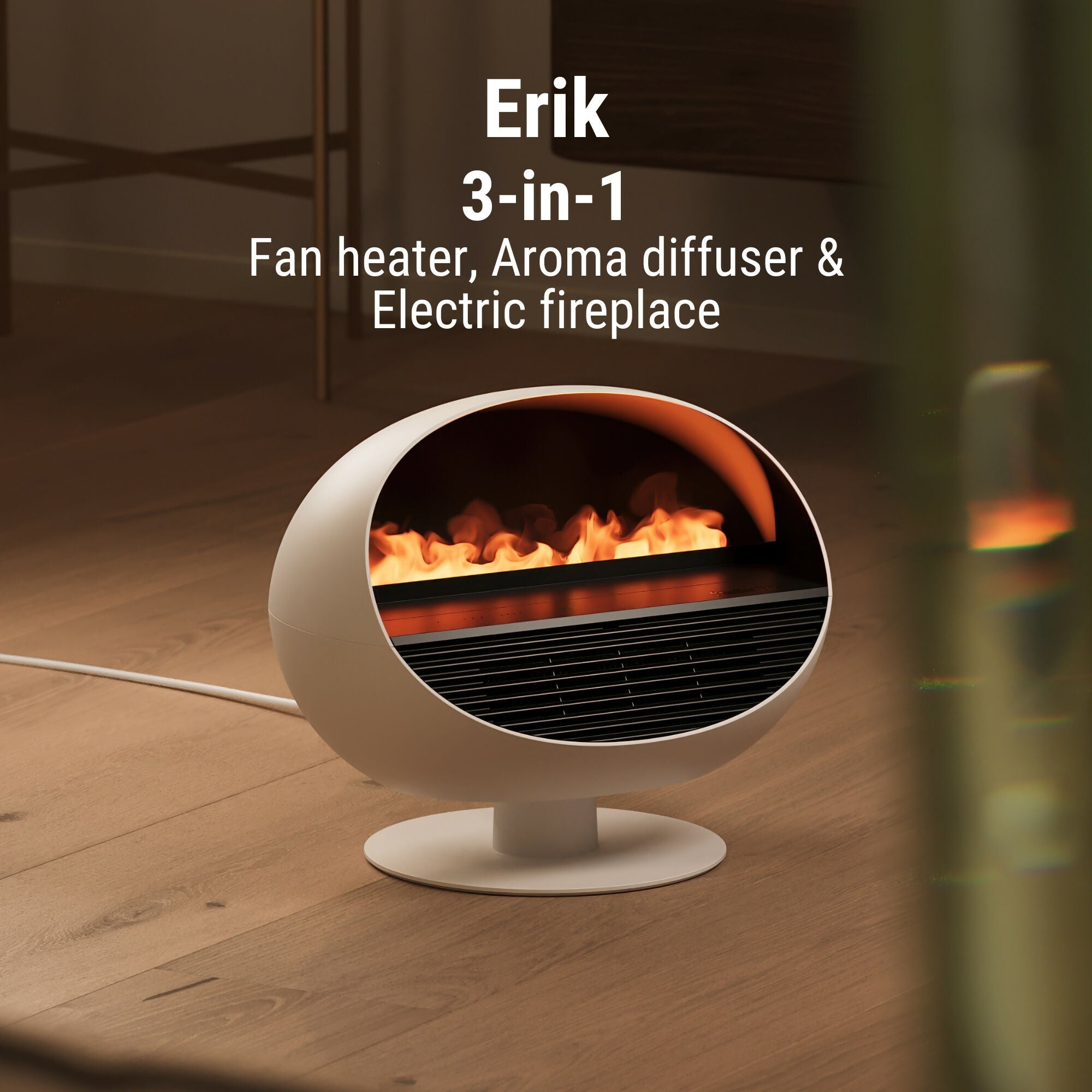 Stadler Form Erik Fan Heater Aroma Diffuser & Electric Fireplace